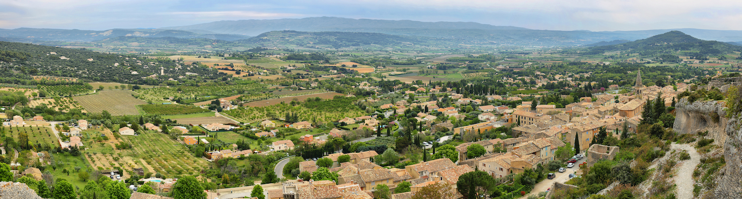 The hills of Provence at sunset.