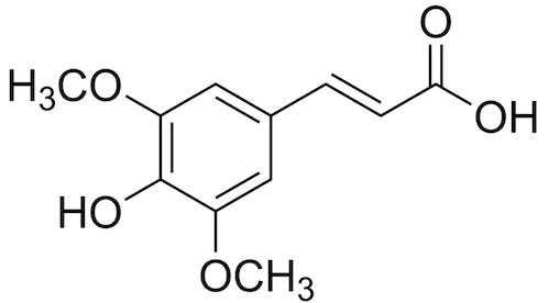 The chemical structure of sinapic acid.